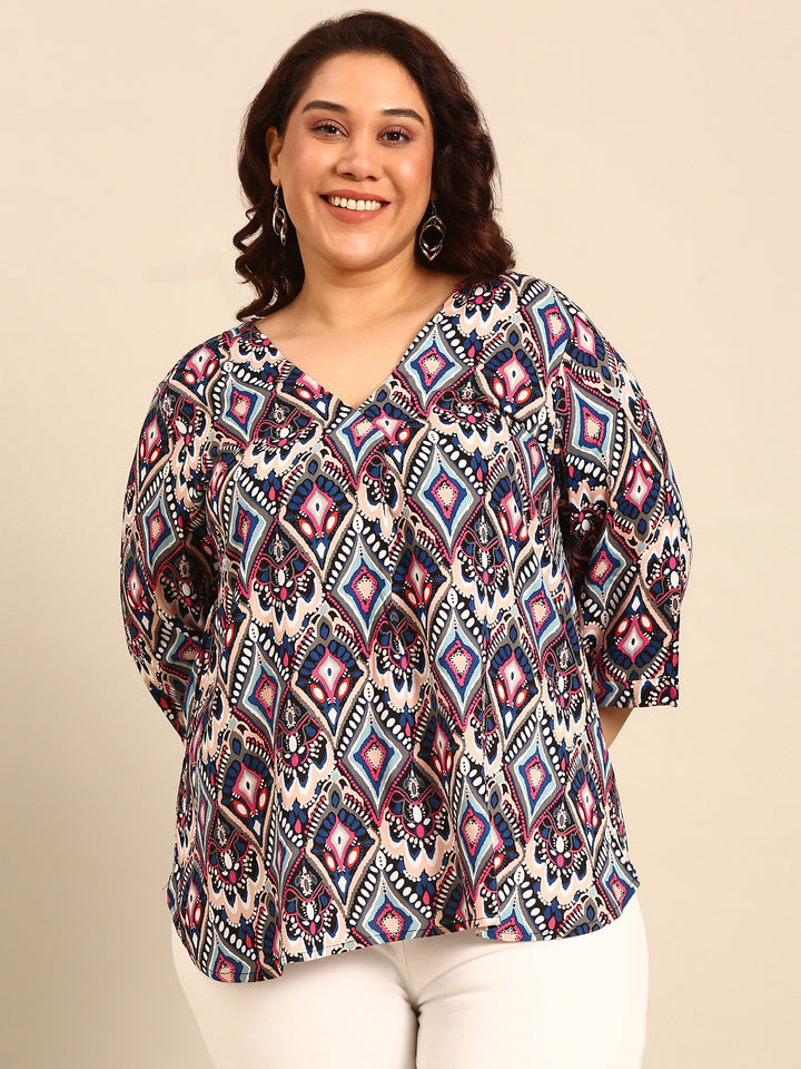 Abstract Printed Top