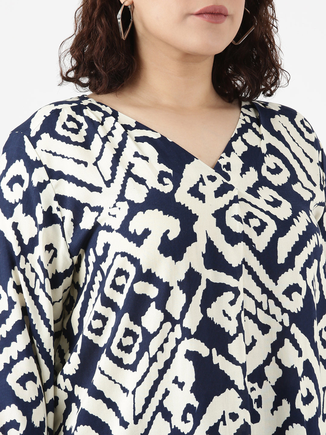 Tribal Front Pleat Top