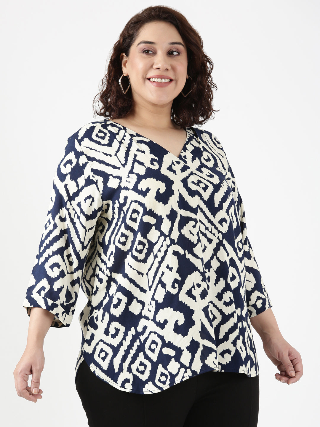 Tribal Front Pleat Top