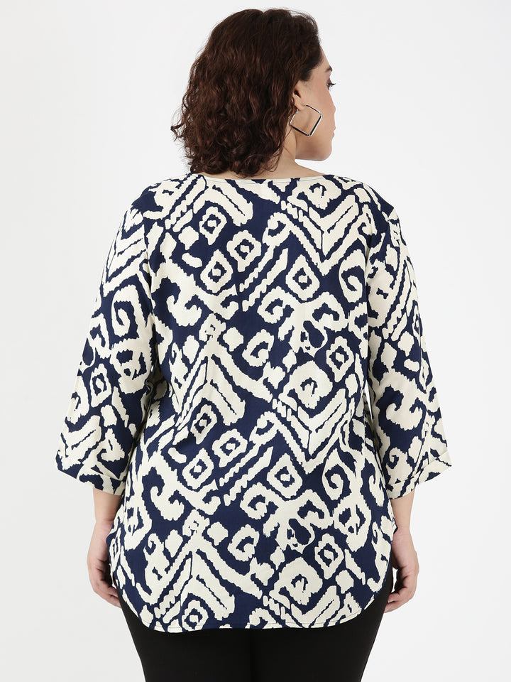 Tribal Front Pleat Top