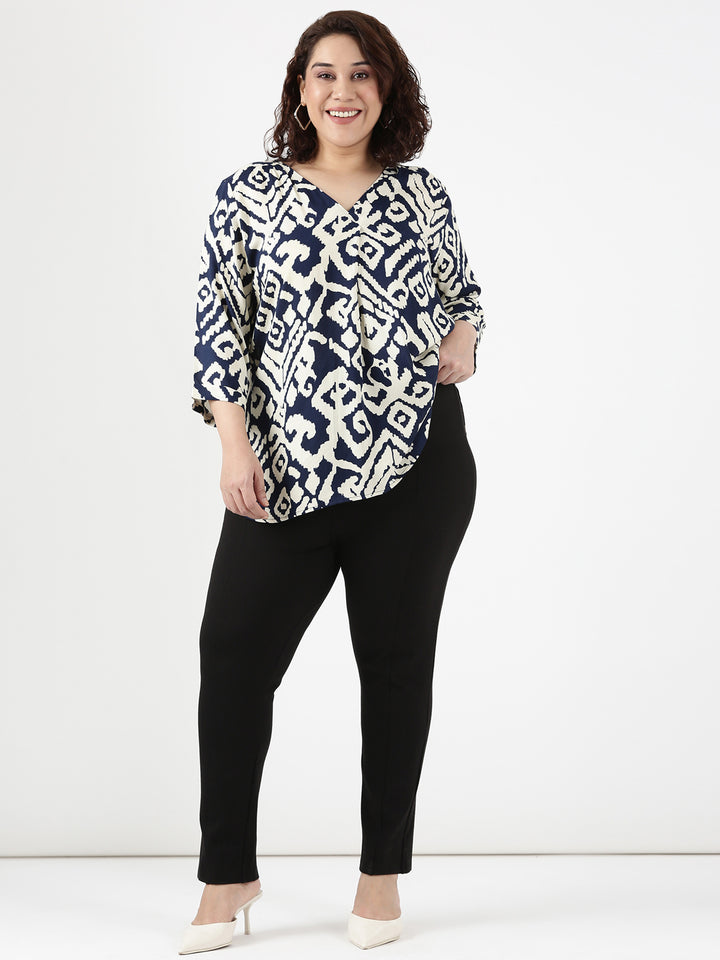 Tribal Front Pleat Top