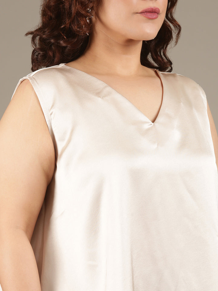 Satin Sleeveless Top