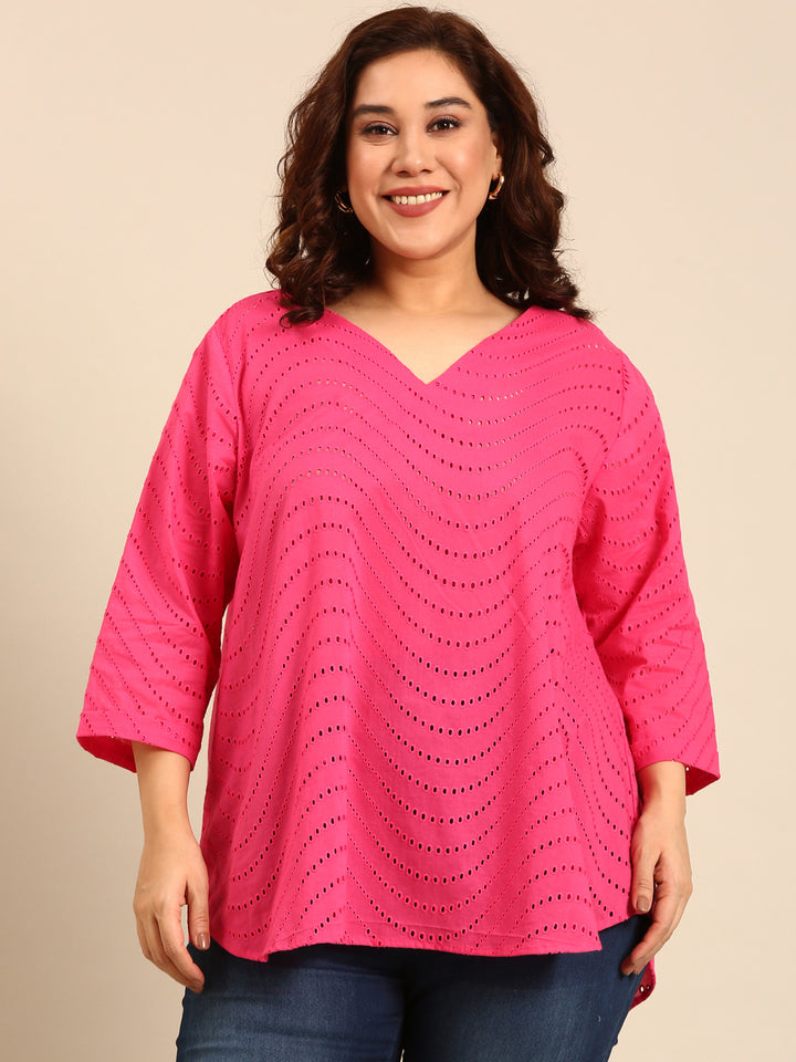 Cotton Pink Hakoba Top