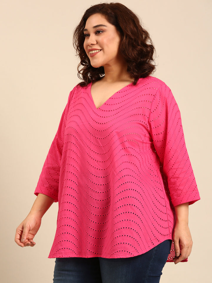 Cotton Pink Hakoba Top