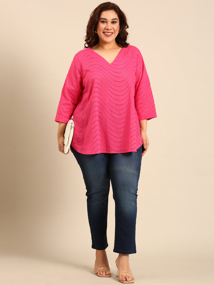 Cotton Pink Hakoba Top