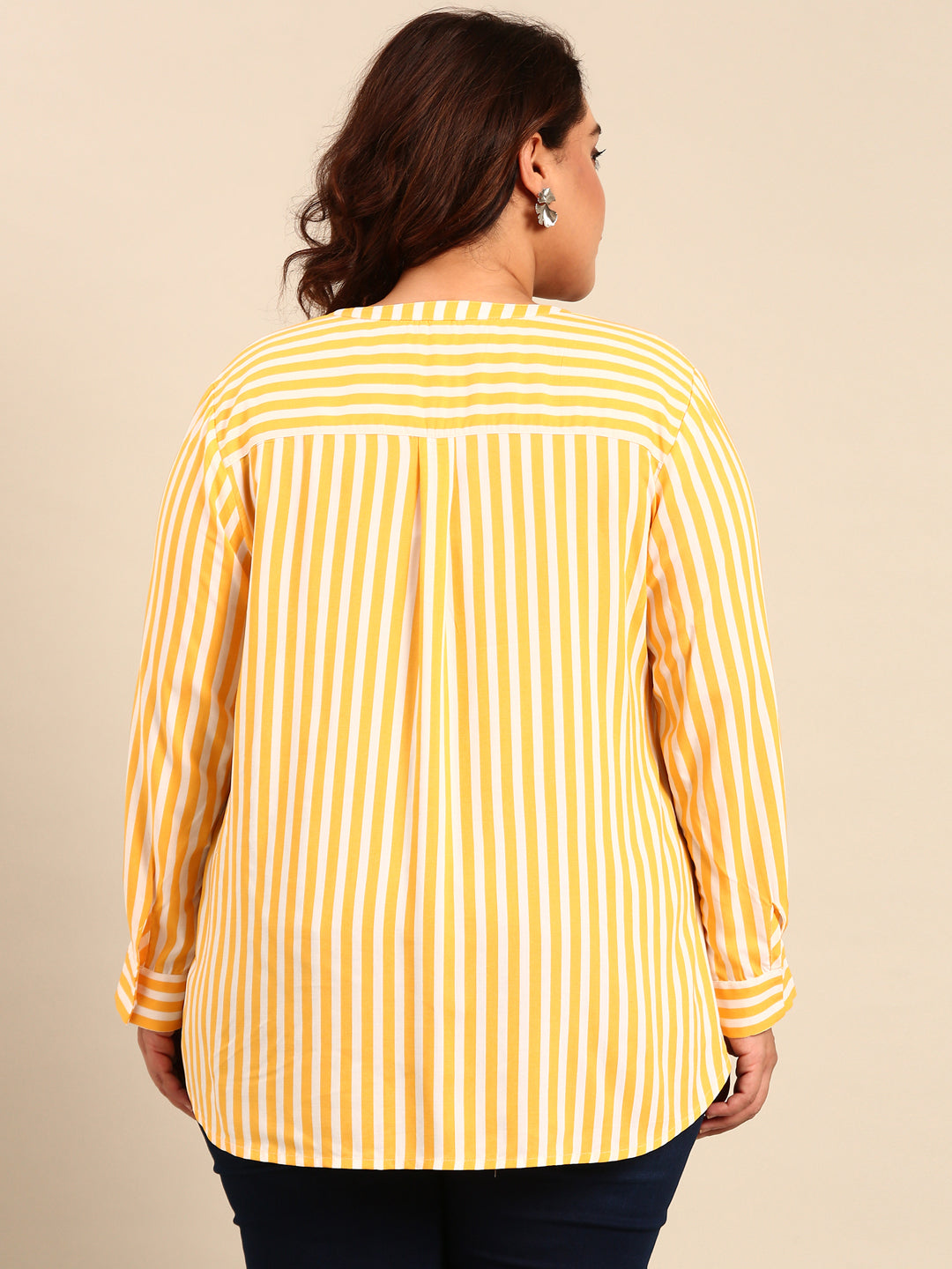 YELLOW STRIPED TOP
