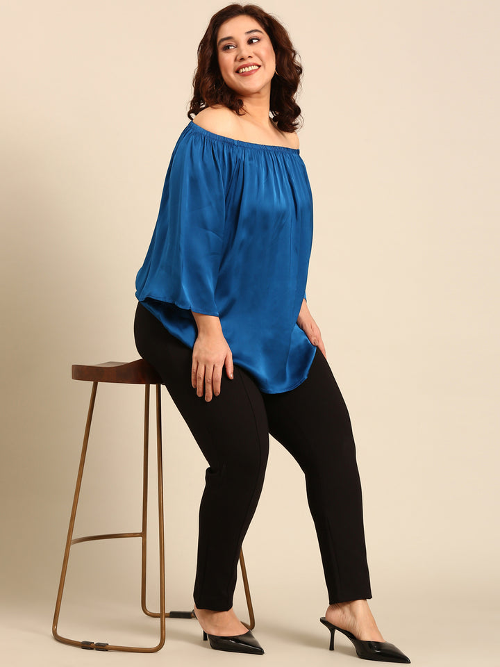 Satin Off-Shoulder Top