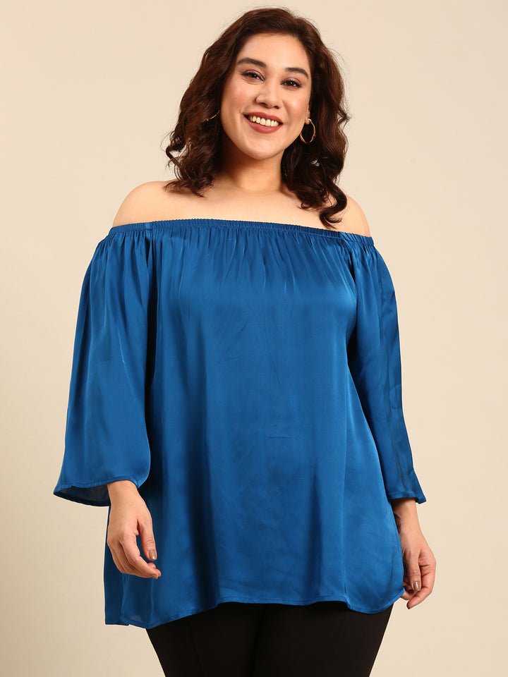 Satin Off-Shoulder Top