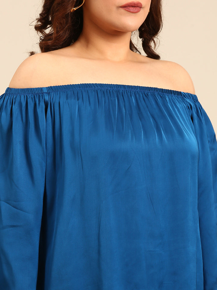 Satin Off-Shoulder Top