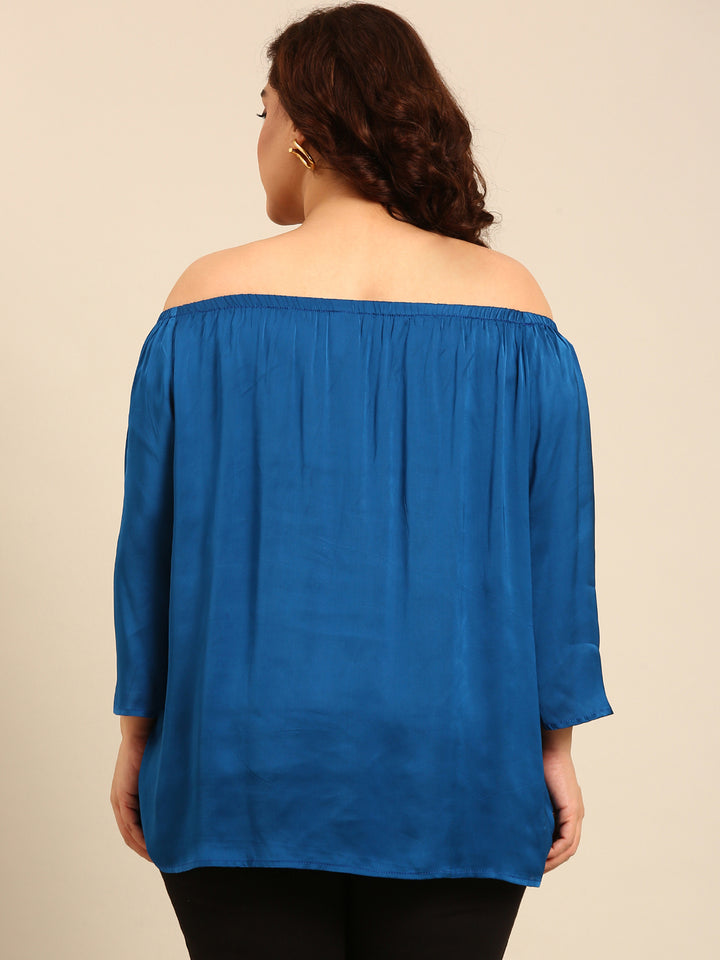 Satin Off-Shoulder Top