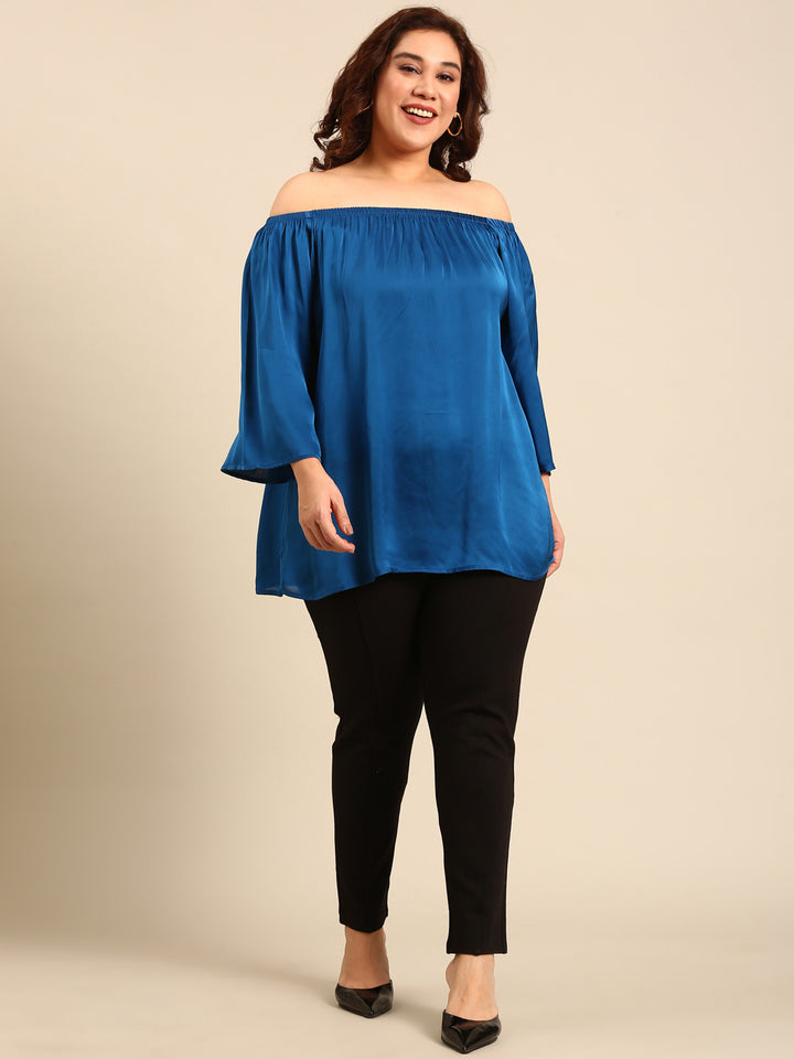 Satin Off-Shoulder Top