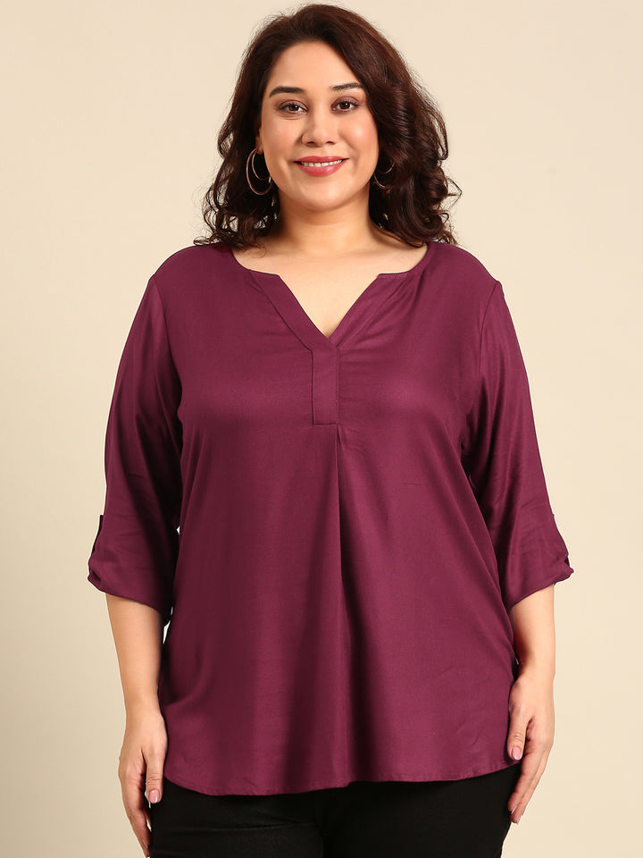Solid Burgundy Top