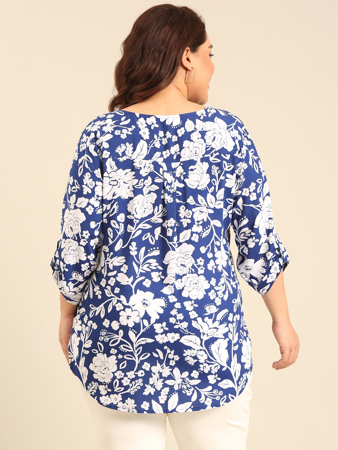 Plus Size Floral Print Top