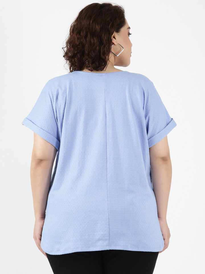 Cotton Kintted Drop Shoulder Top