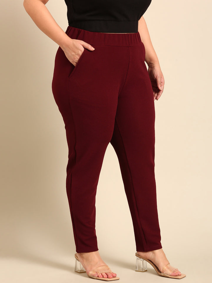 Embossed Stretch Formal Pant