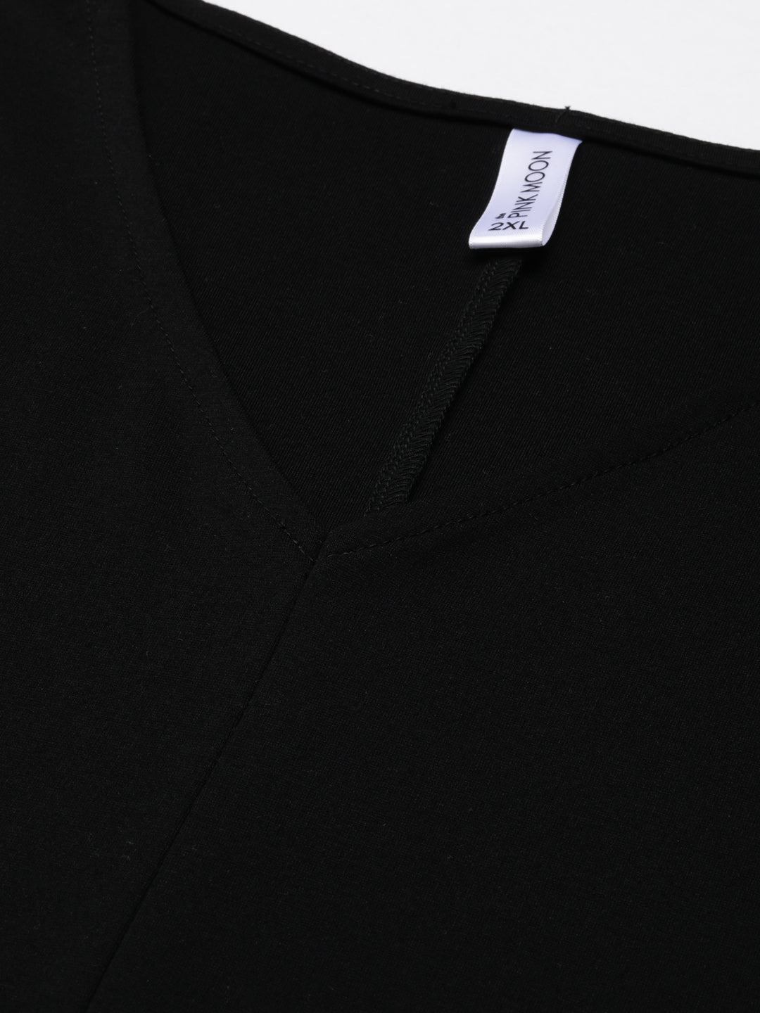 BLACK PONTE V- NECK TOP