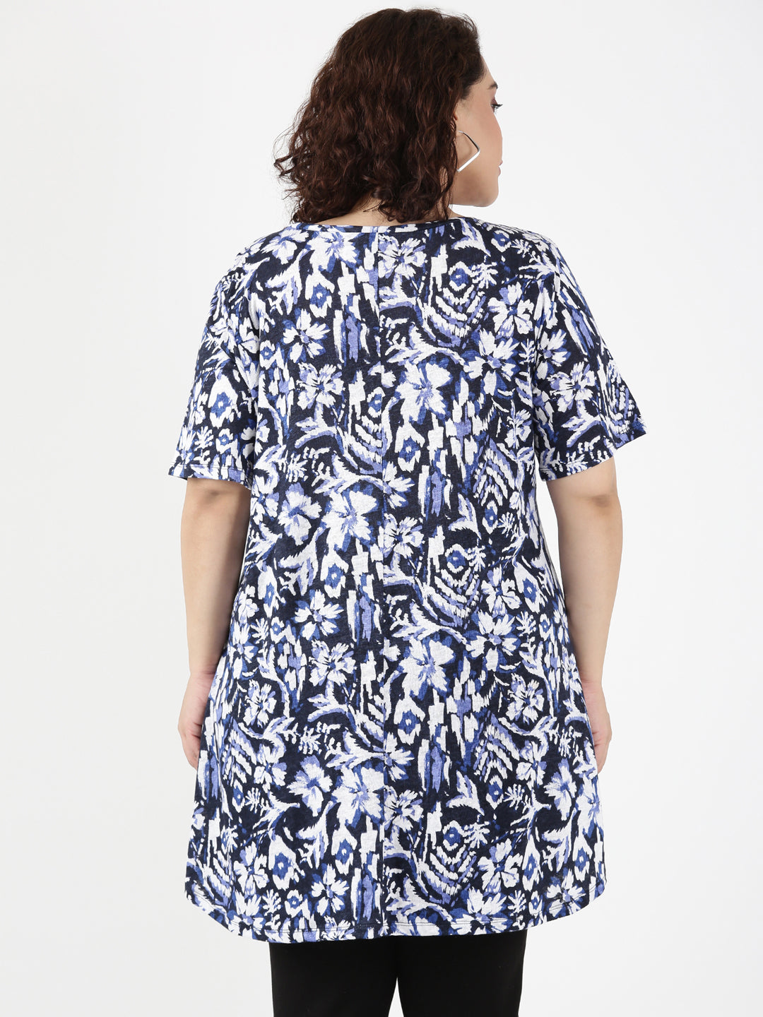 Floral Knitted Longline T-shirt