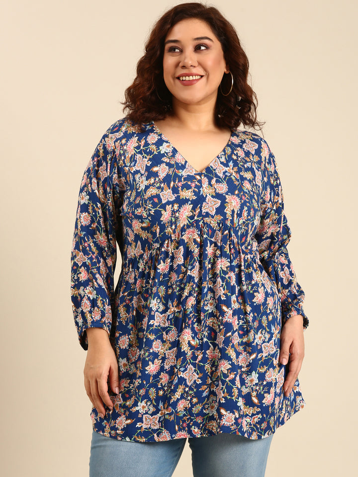 Blue Ethnic Printed Tunic