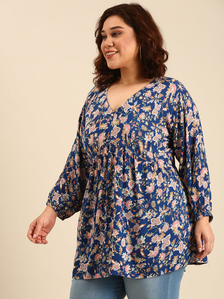 Blue Ethnic Printed Tunic