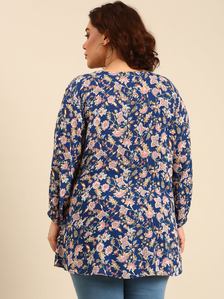 Blue Ethnic Printed Tunic