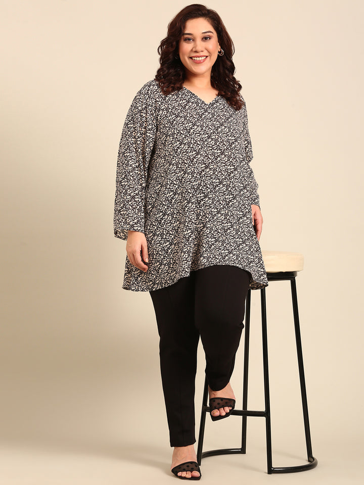 Ditsy Printed Longline Tunic