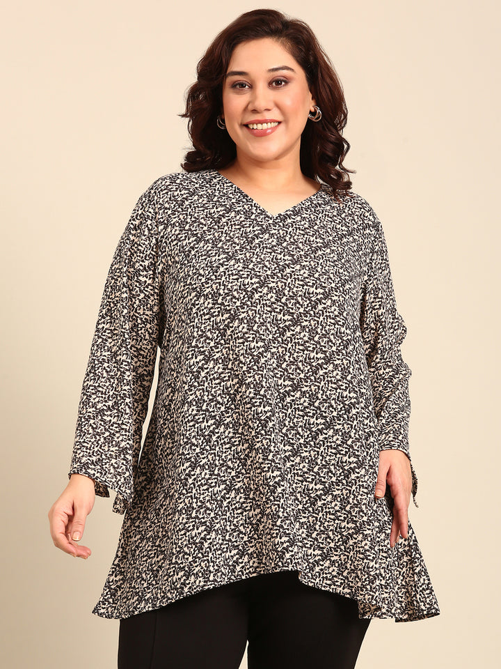 Ditsy Printed Longline Tunic