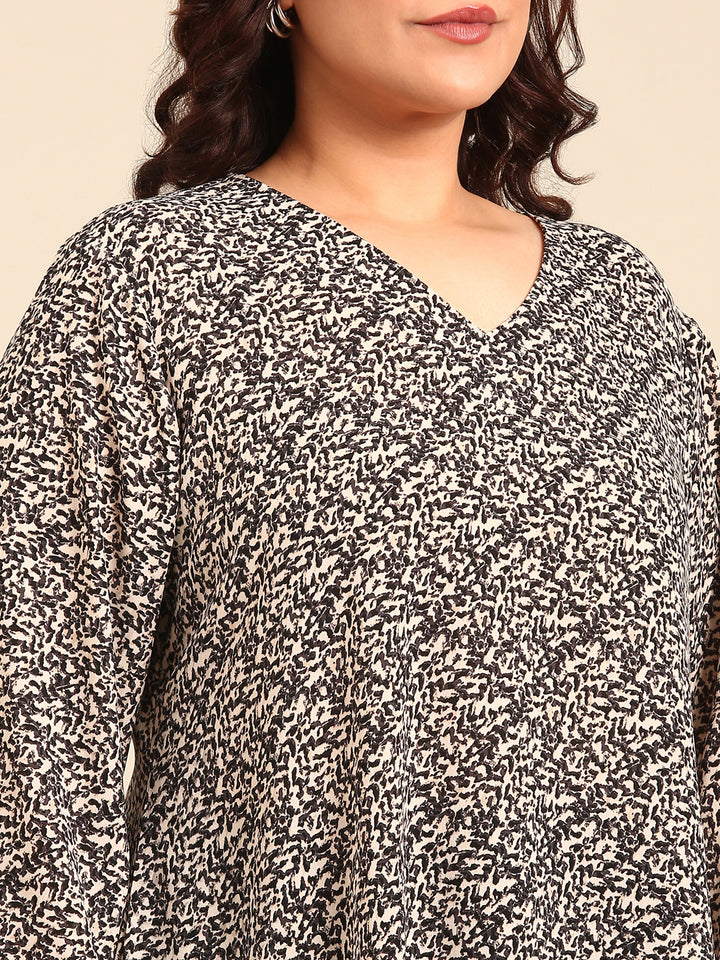 Ditsy Printed Longline Tunic