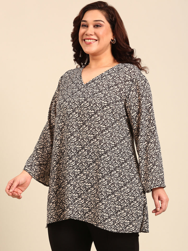 Ditsy Printed Longline Tunic