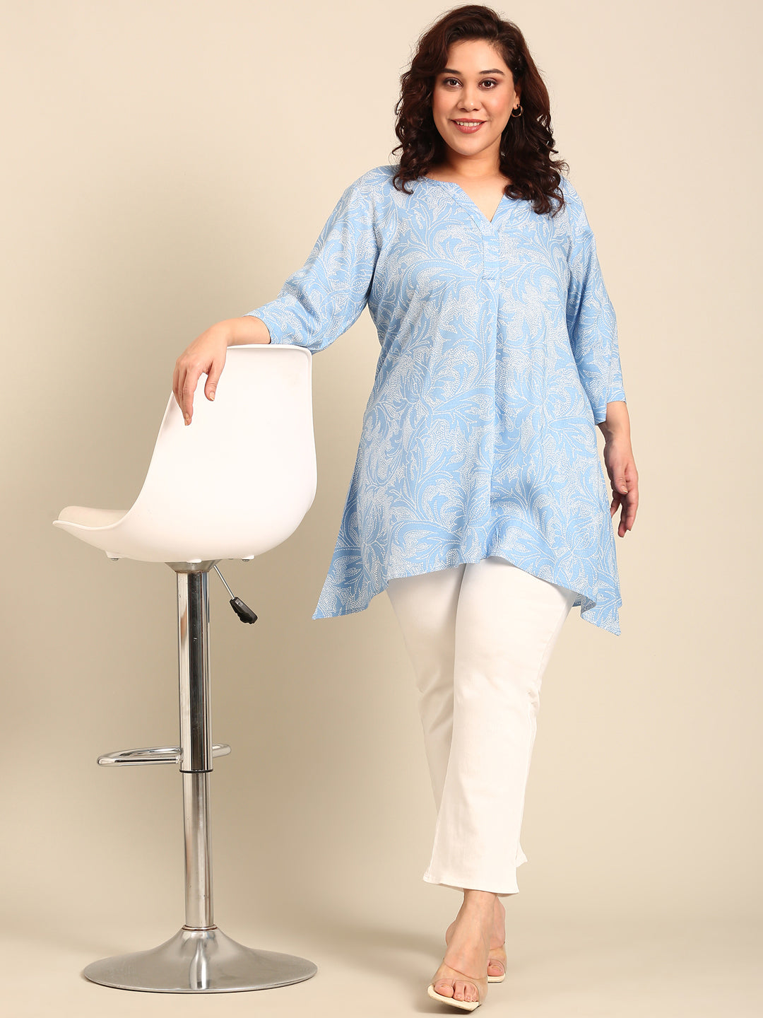 Dot Textured Soft Fabric Tunic