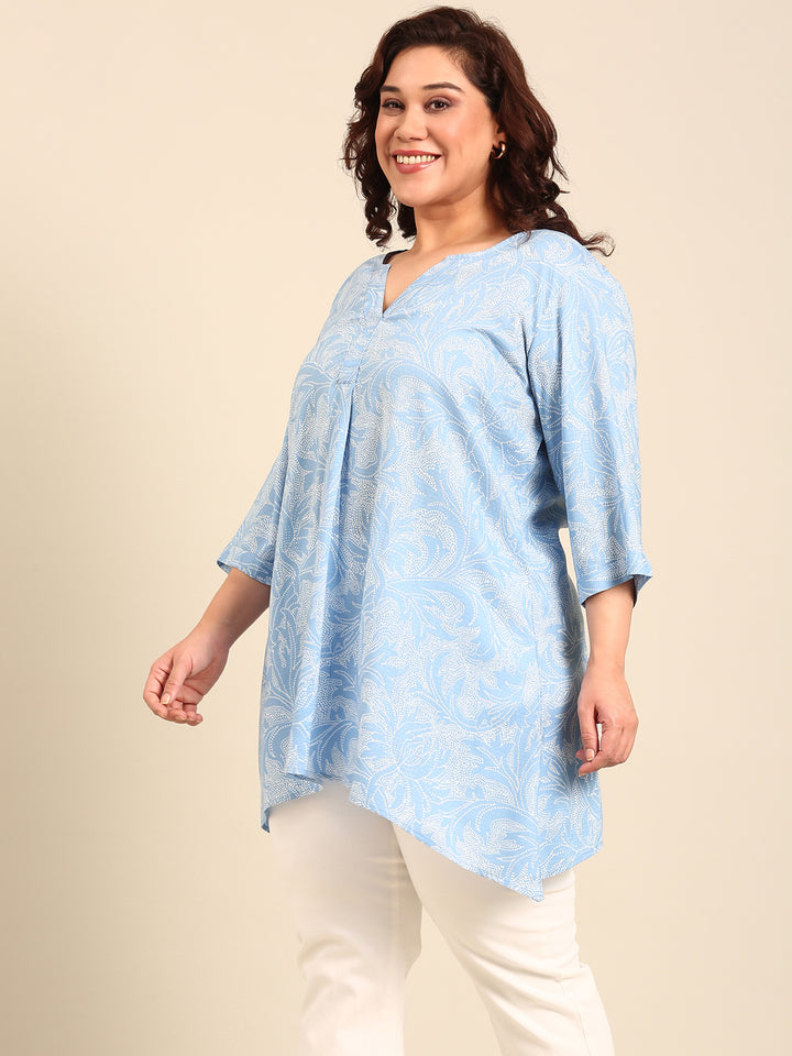 Dot Textured Soft Fabric Tunic