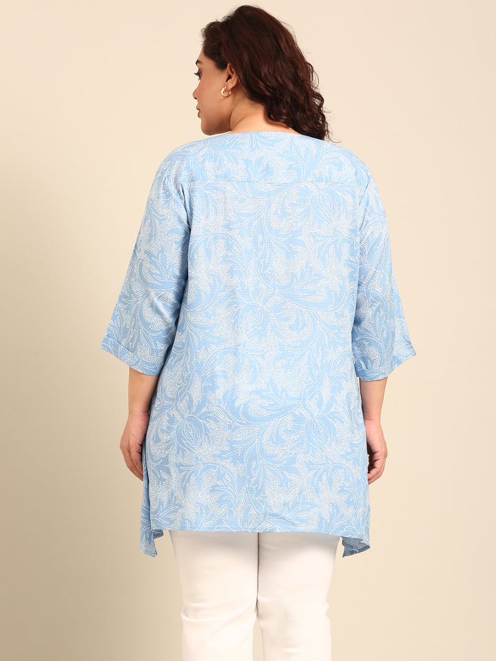 Dot Textured Soft Fabric Tunic