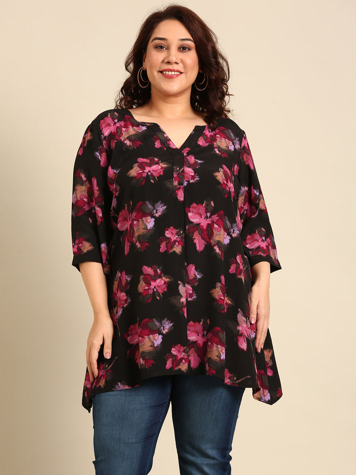 Floral Fish Cut Tunic