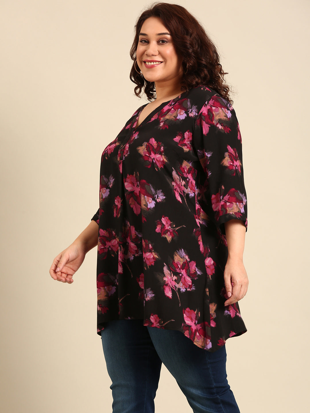 Floral Fish Cut Tunic