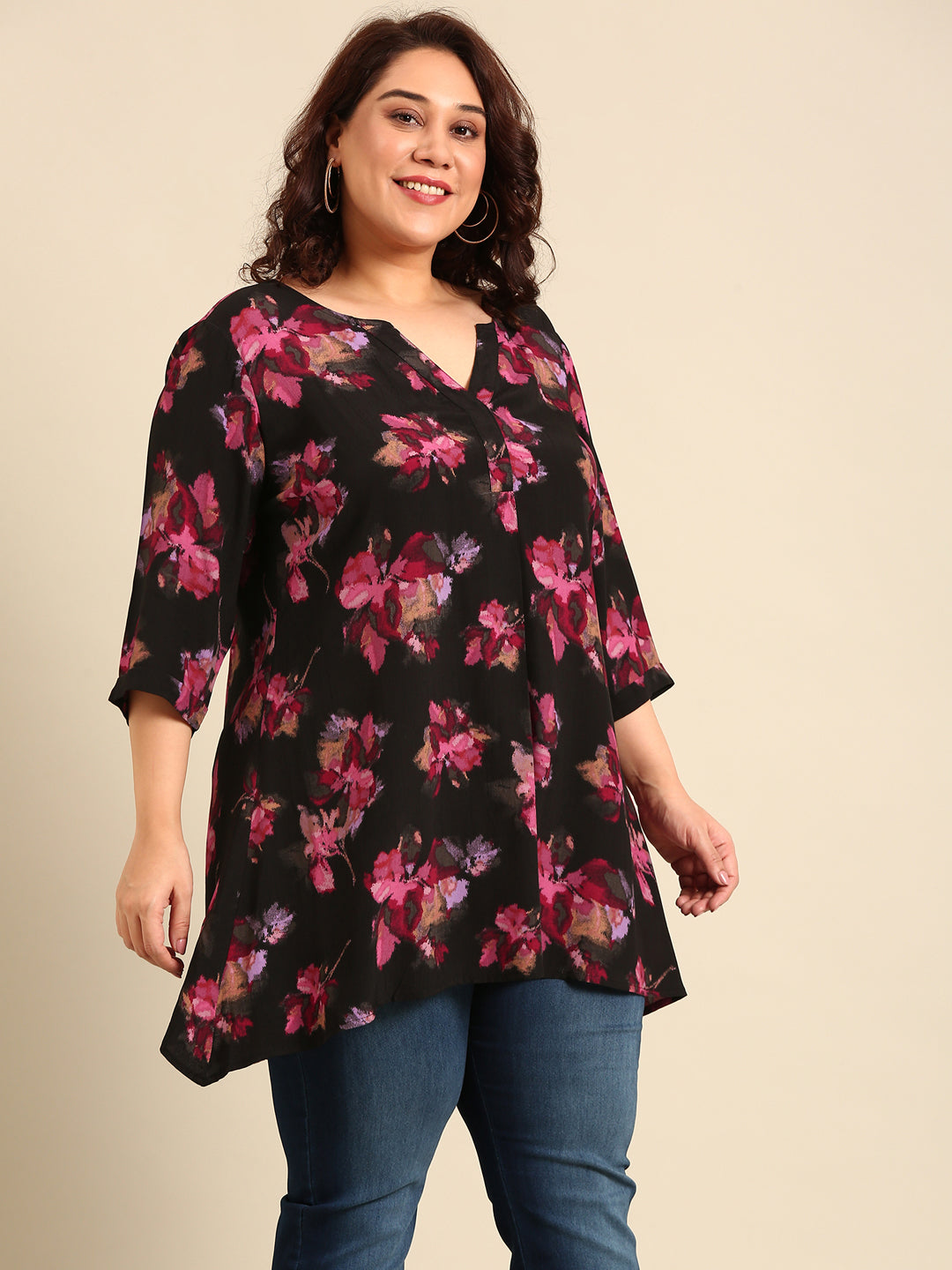 Fishcut Tunic with V-neck