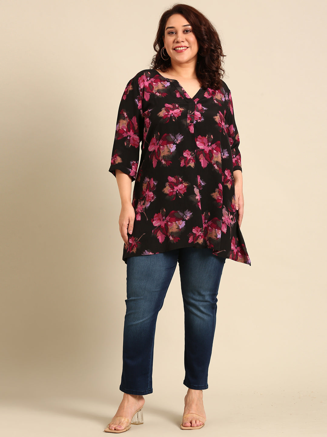 Floral Fish Cut Tunic