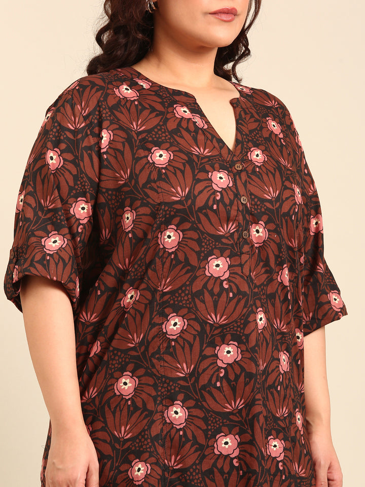 Floral Printed Cotton Tunic