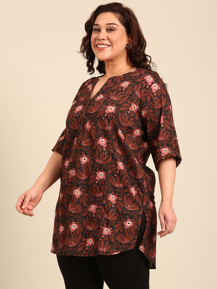 Floral Printed Cotton Tunic