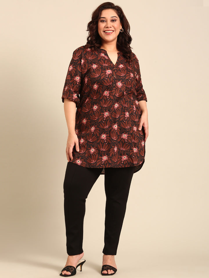 Floral Printed Cotton Tunic