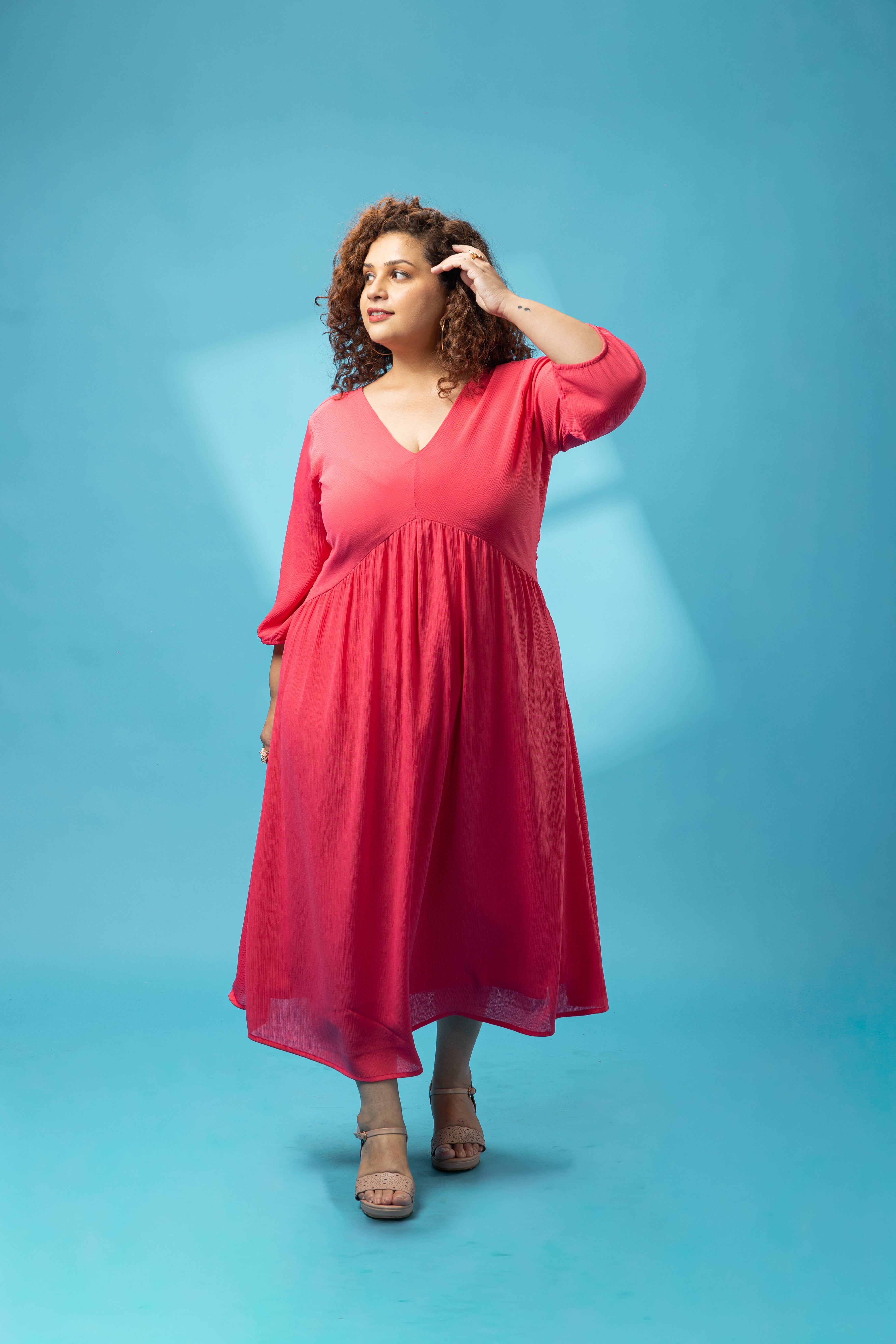 Pink Crepe Dress