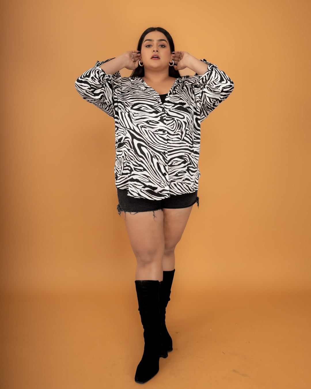 Urban Zebra Oversized Shirt