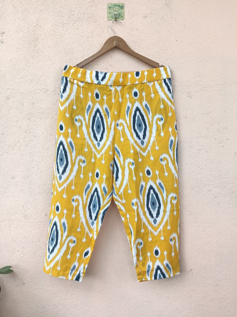 Vibrant Mustard Yellow Ikat Pant
