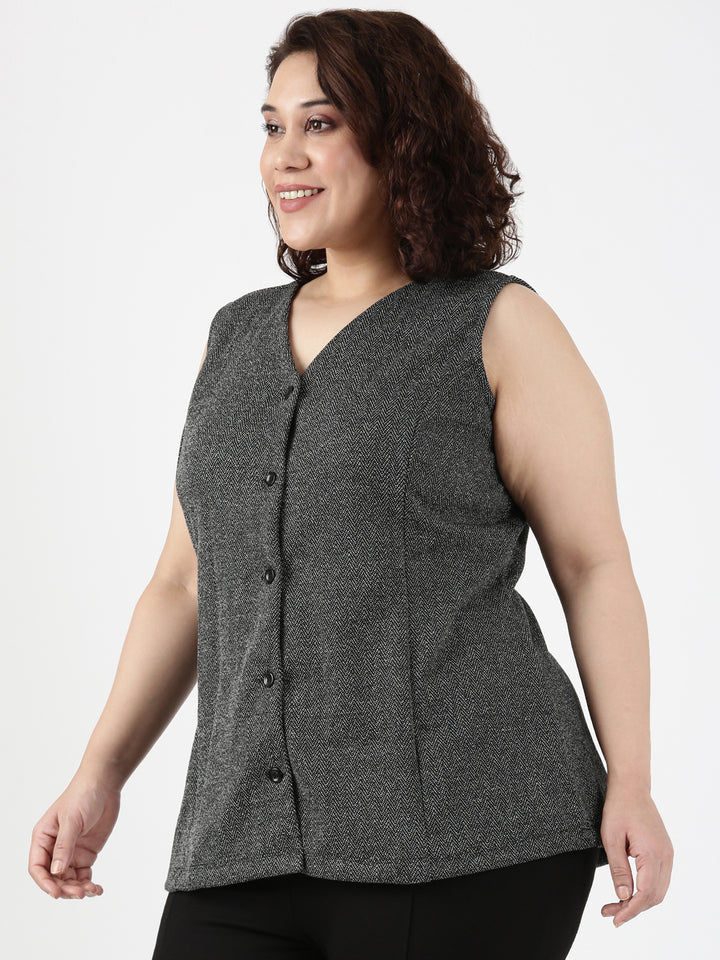 Grey Knitted Waistcoat