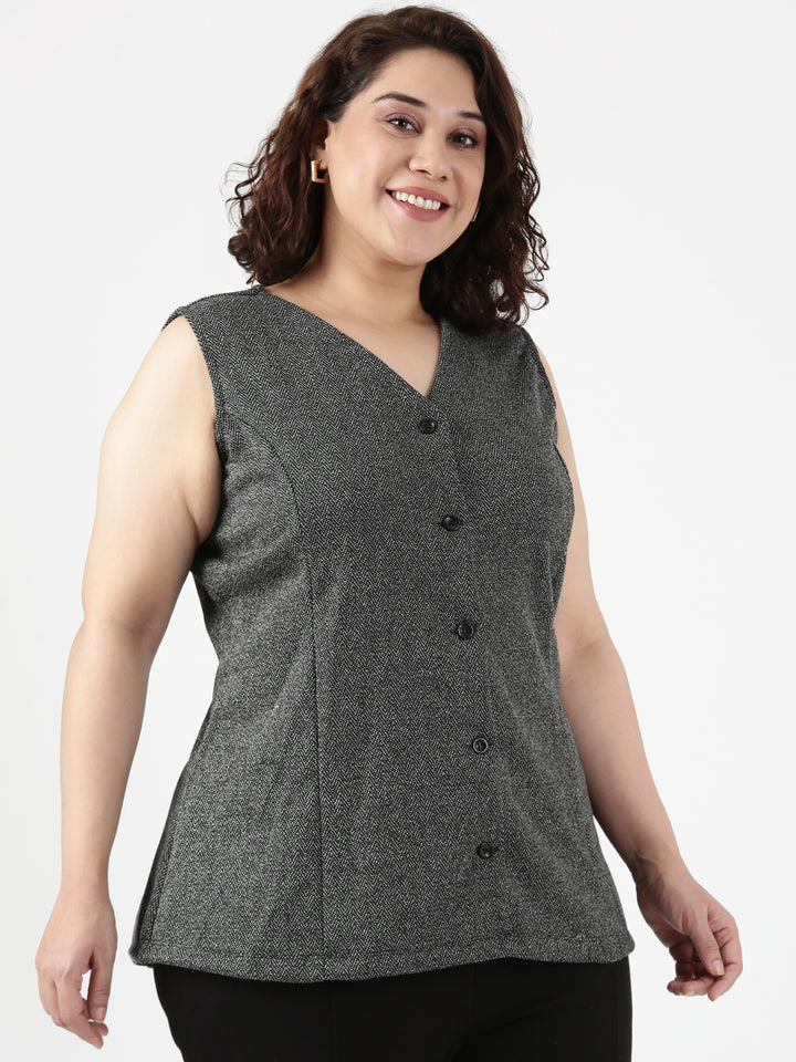 Grey Knitted Waistcoat