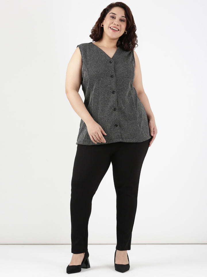 Grey Knitted Waistcoat