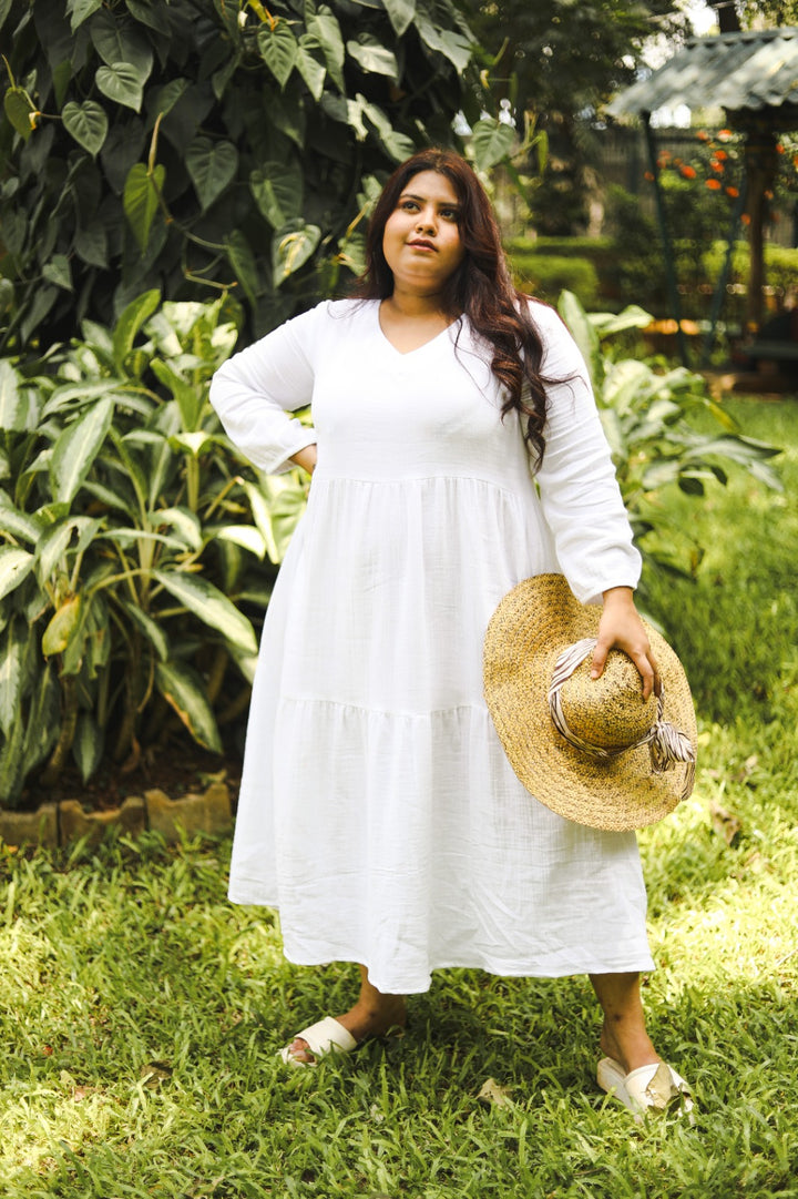 WHITE TIER DRESS