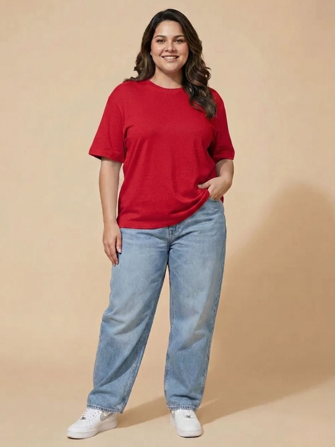 Red Oversized T-Shirt