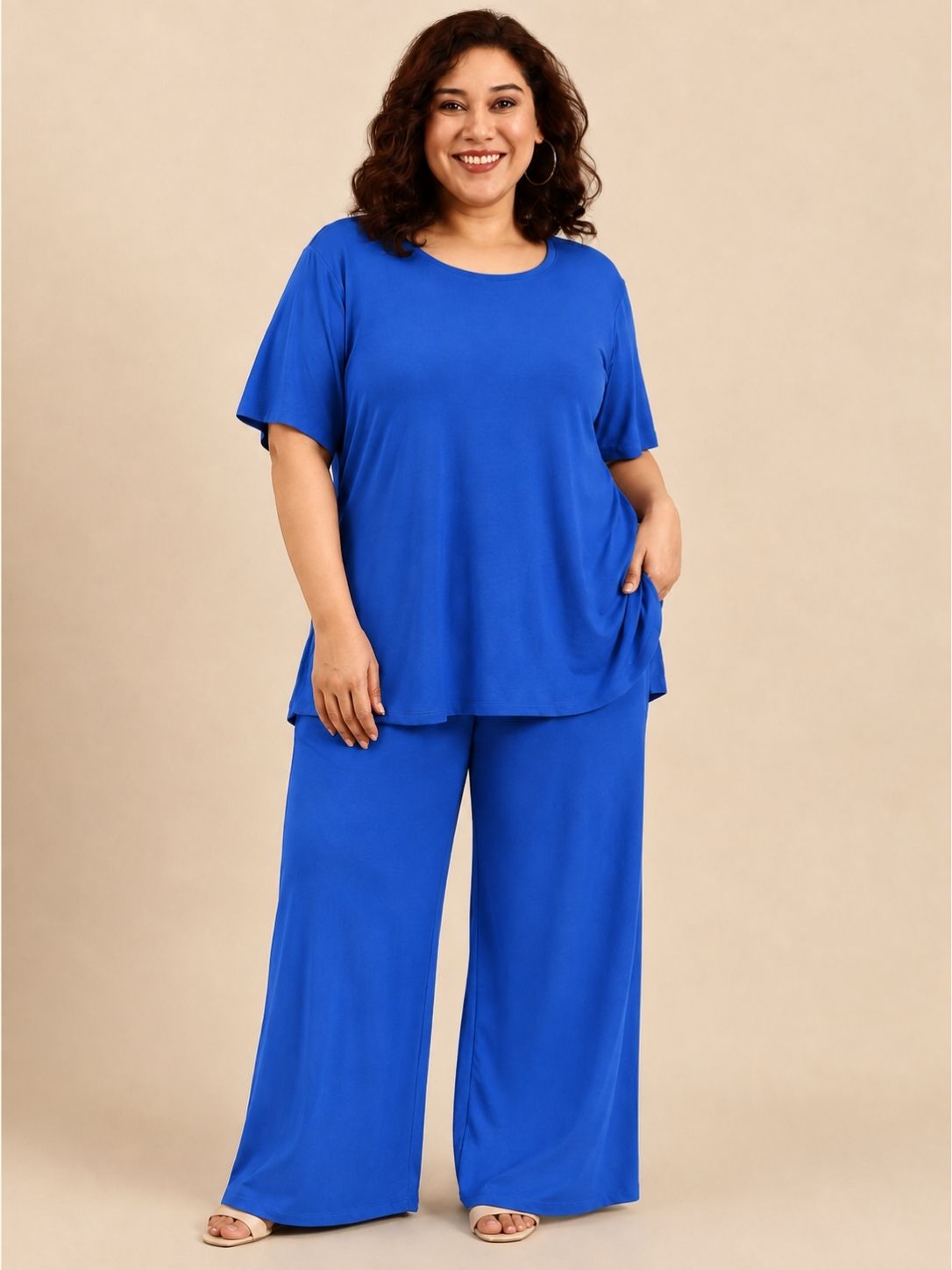 Blue Relaxed Co-ord Set (2 Piece)