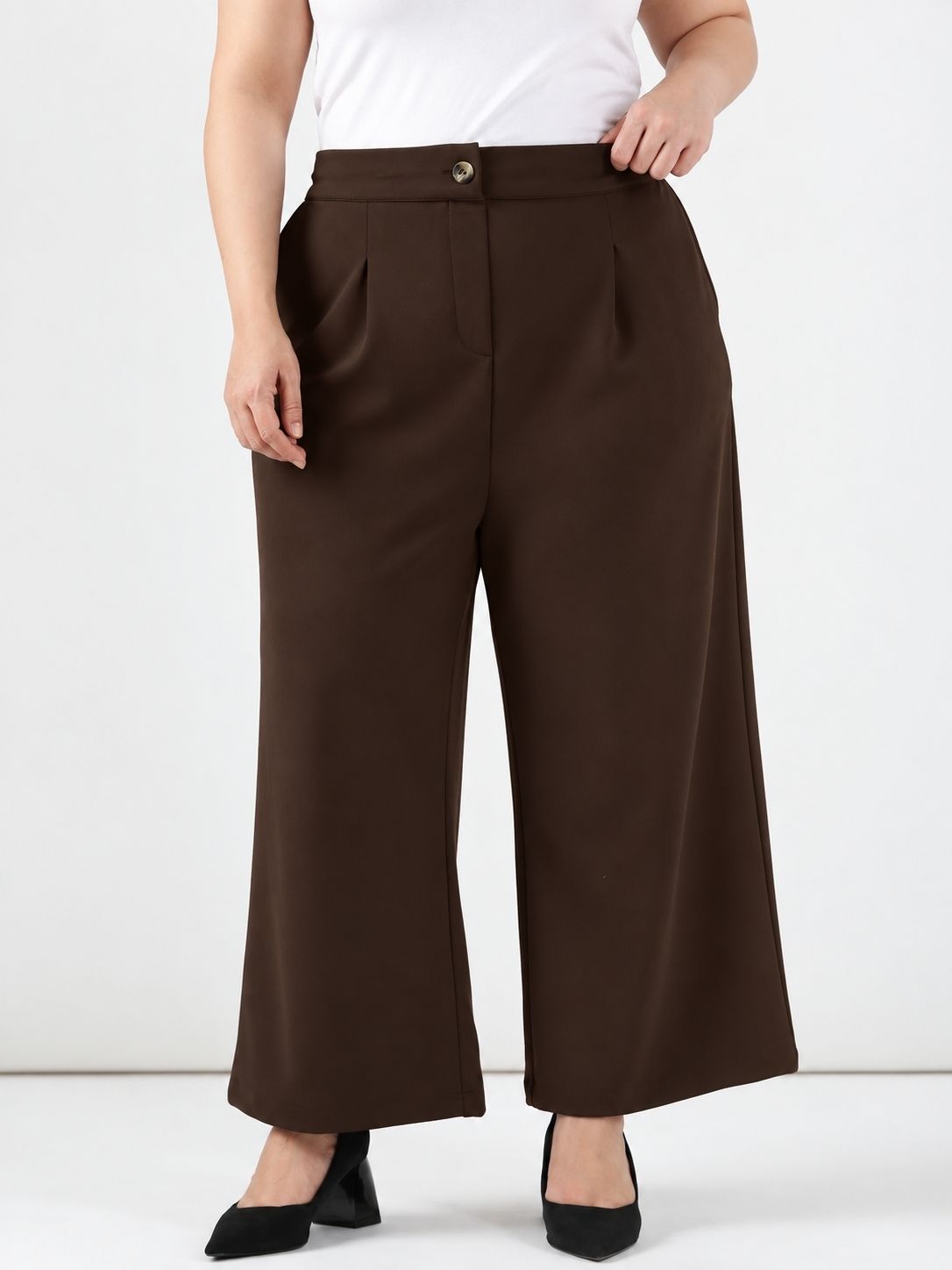 Dark Brown Korean Pants