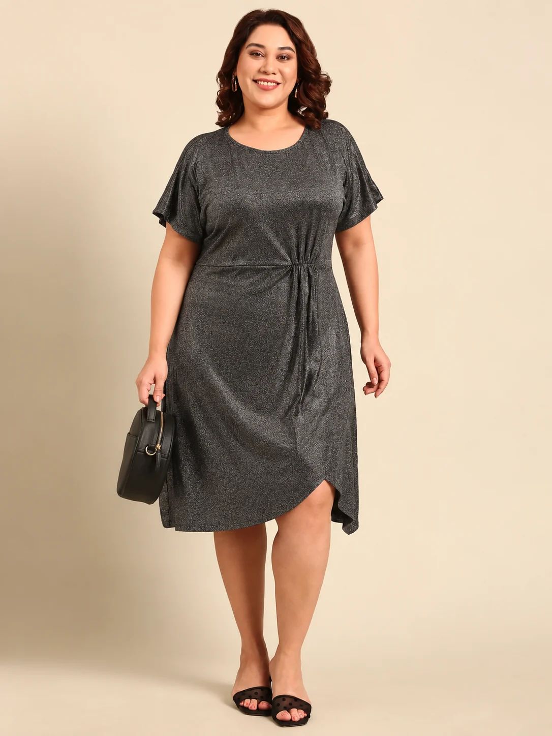 Black Shimmer Party Dress