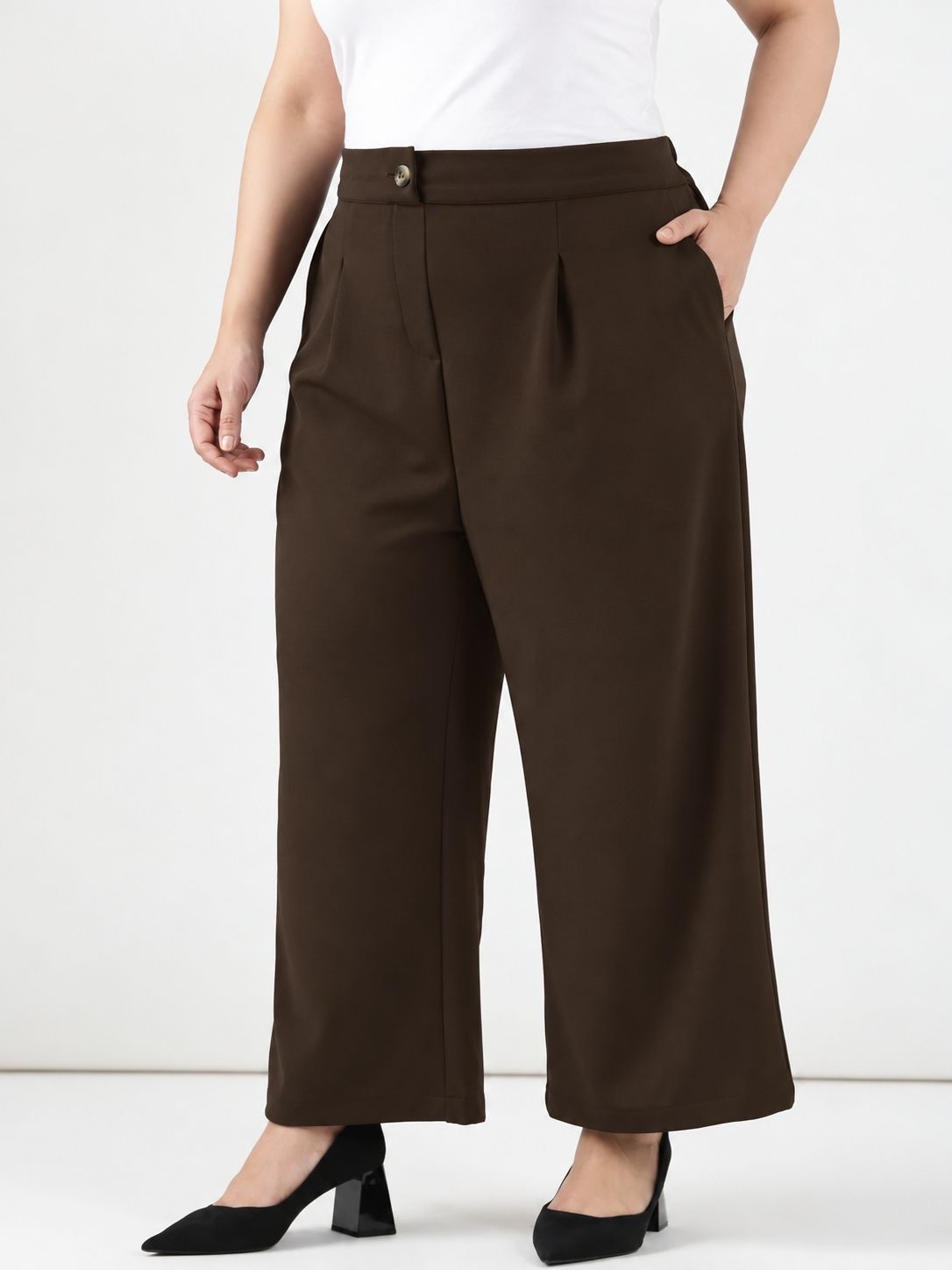 Dark Brown Korean Pants